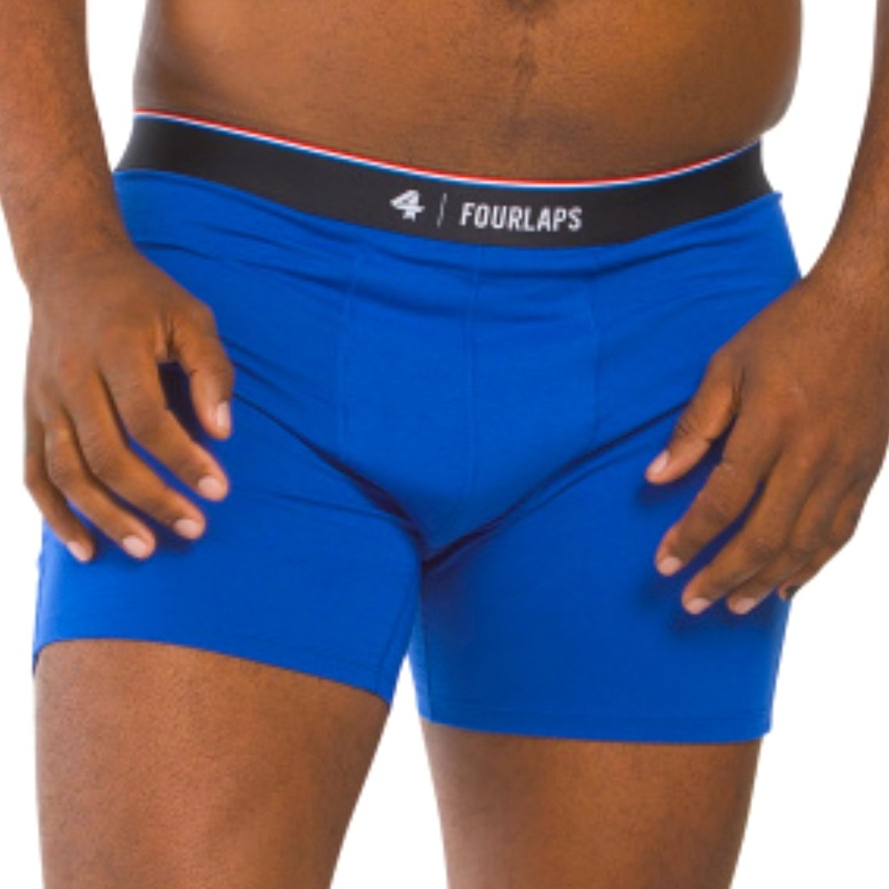 FOURLAPS Cobalt Performance Boxer Briefs Size XL cobalt blue
